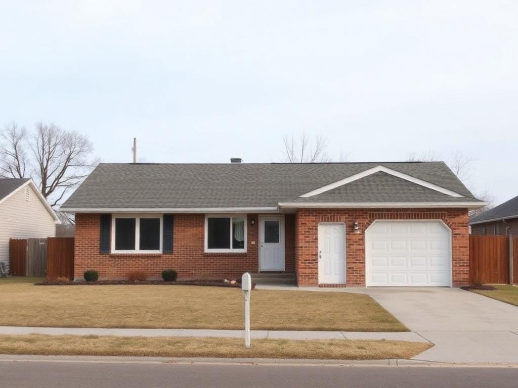 Older 1970s-era residential home